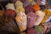dried herbs flowers spices in the spice souq at deira. uae dubai