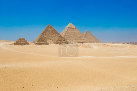 pyramids  Giza in Cairo, Egypt.