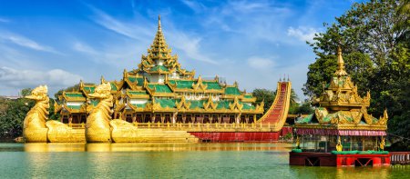 Karaweik royal barge, Kandawgyi Lake, Yangon