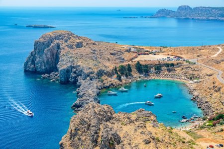 St Paul Bay. Lindos, Rhodes, Greece