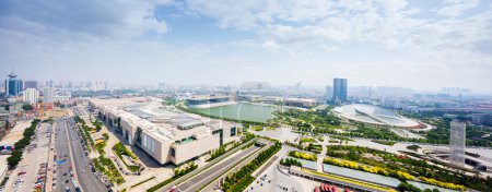 Panoramic skyline and modern buildings of Tianjin