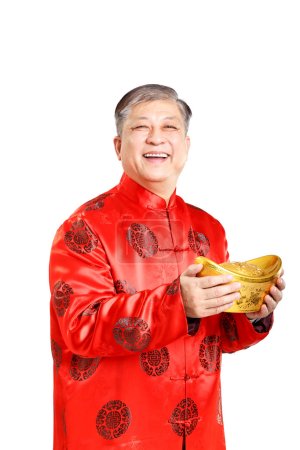 man in mandarin before Chinese New Year 