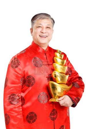 man in mandarin before Chinese New Year 