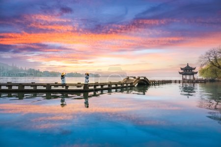 beautiful hangzhou west lake scenery