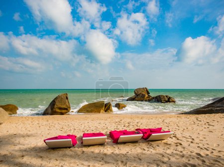 Chairs on Lamai beach 