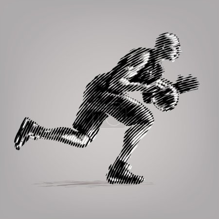 篮球运动员。墨迹样式的绘图中的矢量插图