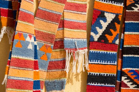 Colorful moroccan rugs on the market