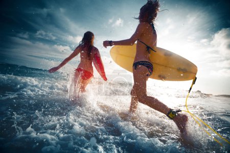 Ladies surfers