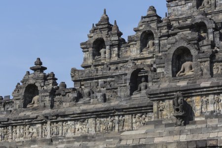 Stoned image of Buddha in Borobudur, Indonesia 