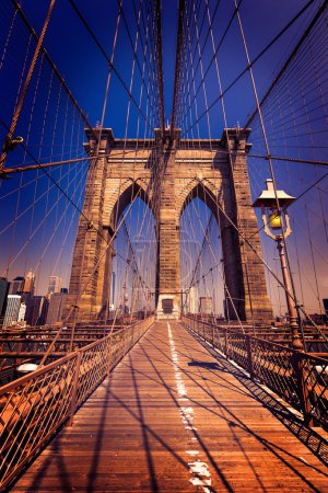 Brooklyn Bridge and Manhattan New York City US