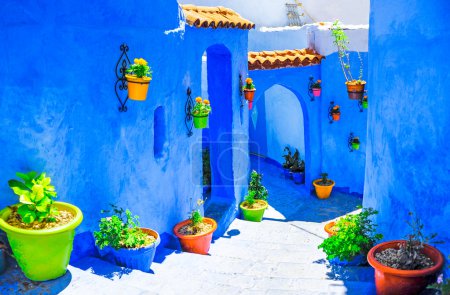 Beautiful blue medina of Chefchaouen city in Morocco, North Africa