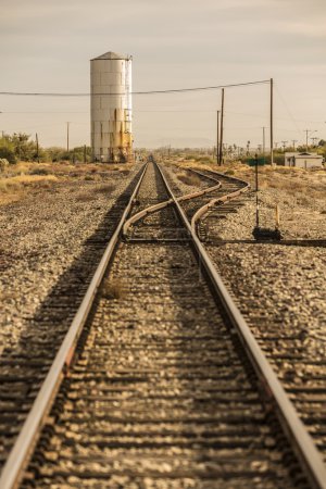 Train Tracks Leading to the Horizon