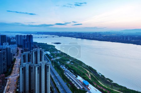 Aerial view of city