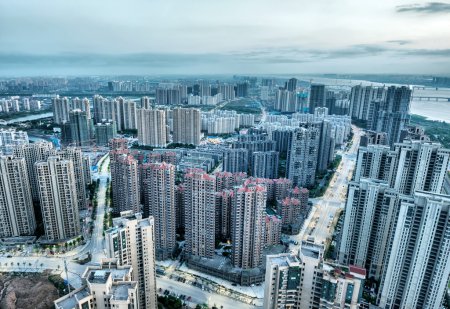 Aerial view of modern city