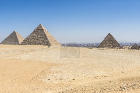 General view of Pyramids of Giza, Egypt