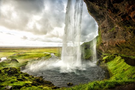 Waterfall, Iceland, nature