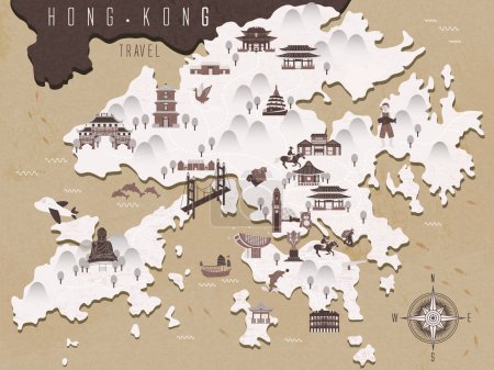 Hong 香港旅游地图