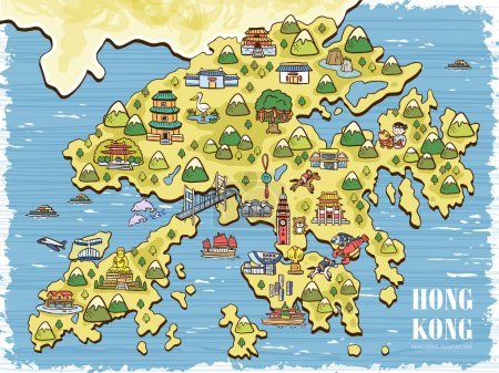 可爱的手绘 hong 香港旅游地图        加入收藏  下载小样图