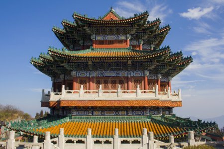 Buddhist temple at the Heavenly Mountain. Zhangjiajie. China.