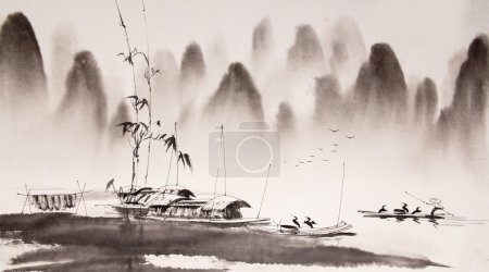 中国水墨山水画