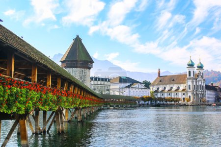 Famous wooden Chapel Bridge