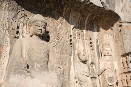 LUOYANG, CHINA - NOV 13 2014: Longmen Grottoes. UNESCO World heritage site in Luoyang, Henan, China.