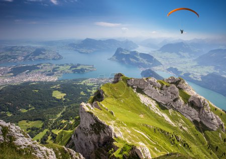 Beautiful view to Lucerne lake