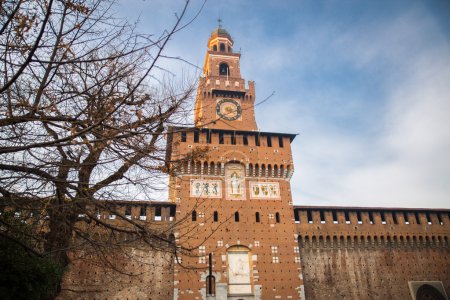 Sforza's Castle (Catello Sforzesco) in Milan, Italy.