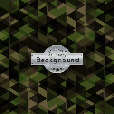 Camouflage military triangle pattern background. illustration,