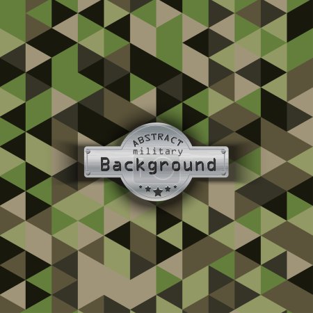 Camouflage military triangle pattern background. Vector illustration, EPS10