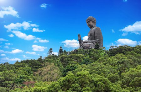 Giant Buddha, Po Lin Monastery in Hong Kong, Lantau Island