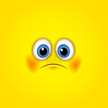 Sad yellow emoticon