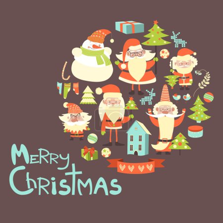 圣诞用品的矢量集合