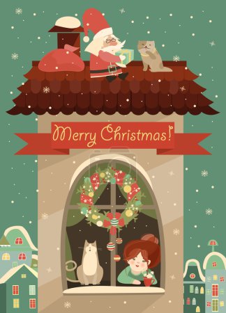 圣诞老人给圣诞节