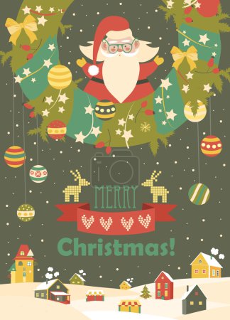 庆祝圣诞节的圣诞老人