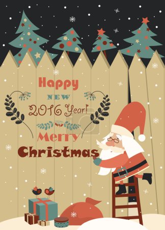 Funny Santa Claus wishing you Merry Christmas