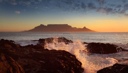 Table Mountain with clouds