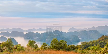 Viewpoint panorama of Halong Bay