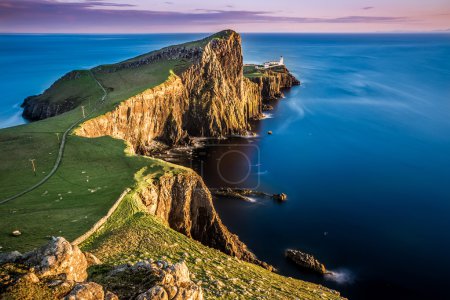 Sunset at Neist point lighthouse, Scotland