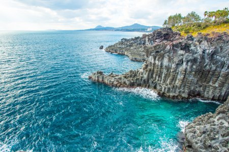 View from Seongsan Ilchulbong moutain in Jeju Island, South Korea