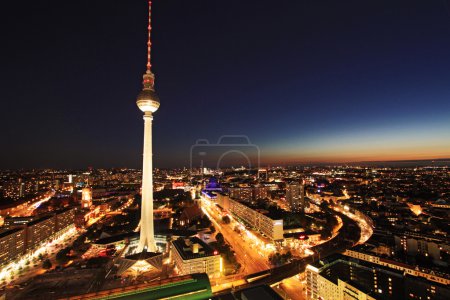 Berlin Alexanderplatz at night