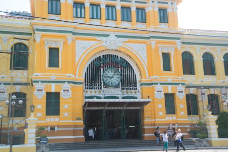 HO CHI MINH CITY. Central Post Office in Ho Chi Minh City Saigon , Vietnam. Built in French domination and designed by Gustave Eiffel.