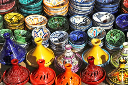 Multicolored pottery on sale