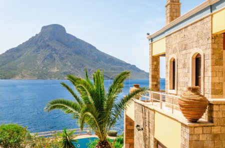 Remote Greek Island from typical residence, Greece