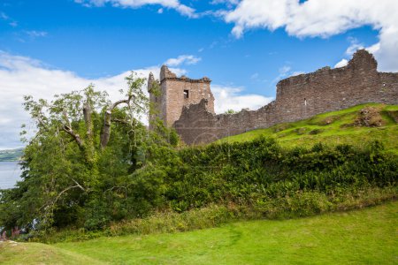 Urquhart Castle beside Loch Ness in Scotland, UK.