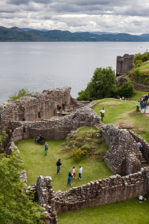 Urquhart Castle beside Loch Ness in Scotland, UK.