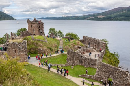 Urquhart Castle beside Loch Ness, Scotland, Uk