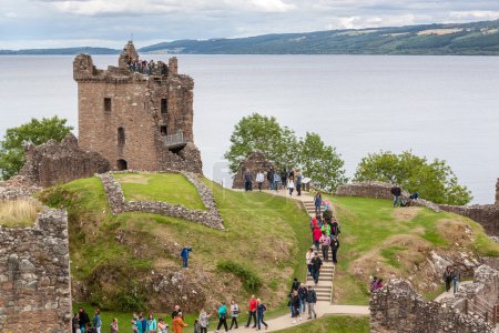 Urquhart Castle beside Loch Ness, Scotland, Uk