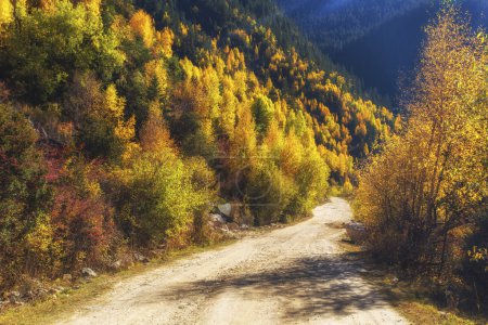 China Sichuan xindu bridge, Inagi Aden, scenic autumn beauty