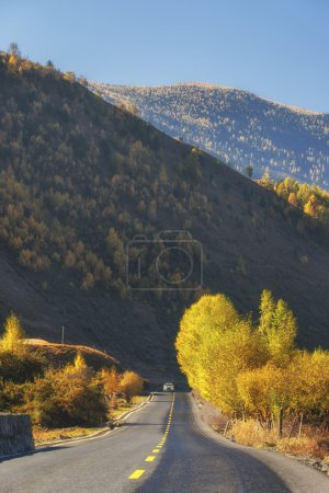 China Sichuan xindu bridge, Inagi Aden, scenic autumn beauty